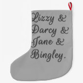 Pride en Prejudice-paren I Grote Kerstsok (Achterkant)