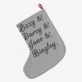 Pride en Prejudice-paren I Grote Kerstsok (Achterkant (Hangend))