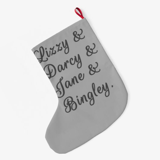 Pride en Prejudice-paren I Grote Kerstsok (Achterkant (Hangend))