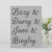 Pride en Prejudice-paren I Kaart (Staand voorkant)