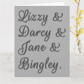Pride en Prejudice-paren I Kaart (Gele Bloem)