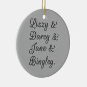 Pride en Prejudice-paren I Keramisch Ornament (Rechts)