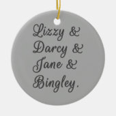 Pride en Prejudice-paren I Keramisch Ornament (Voorkant)