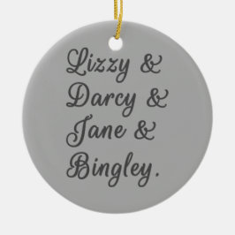 Pride en Prejudice-paren I Keramisch Ornament