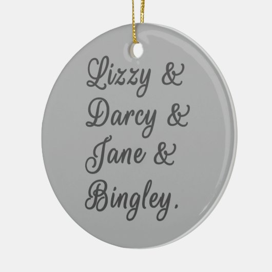 Pride en Prejudice-paren I Keramisch Ornament (Links)