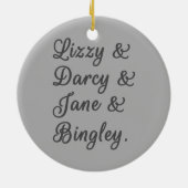 Pride en Prejudice-paren I Keramisch Ornament (Achterkant)