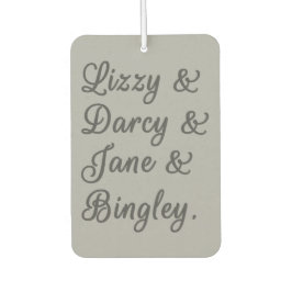 Pride en Prejudice-paren I Luchtverfrisser