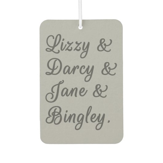 Pride en Prejudice-paren I Luchtverfrisser (Voorkant)