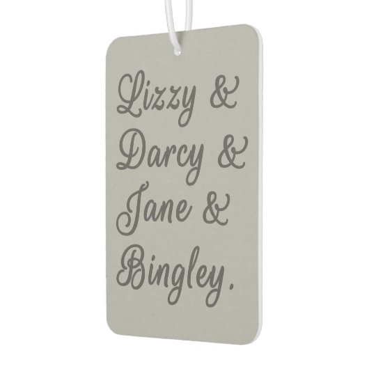 Pride en Prejudice-paren I Luchtverfrisser (Links)