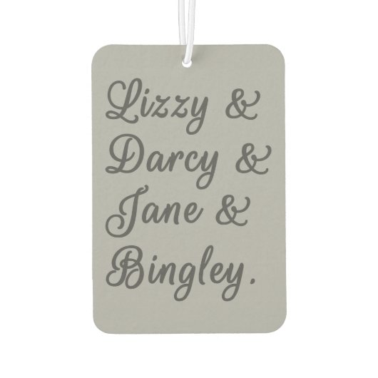 Pride en Prejudice-paren I Luchtverfrisser (Achterkant)