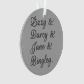 Pride en Prejudice-paren I Ornament (voorkant)