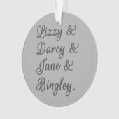 Pride en Prejudice-paren I Ornament (voorkant)