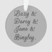 Pride en Prejudice-paren I Ornament (voorkant)