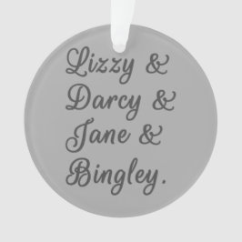 Pride en Prejudice-paren I Ornament