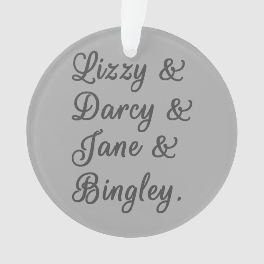 Pride en Prejudice-paren I Ornament (voorkant)