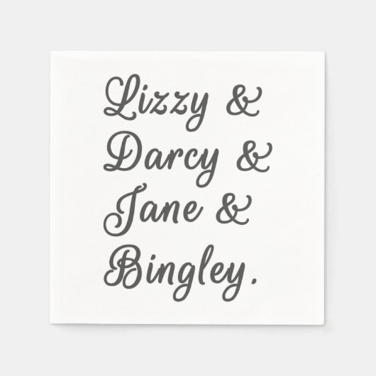 Pride en Prejudice-paren I Servet (Voorkant)