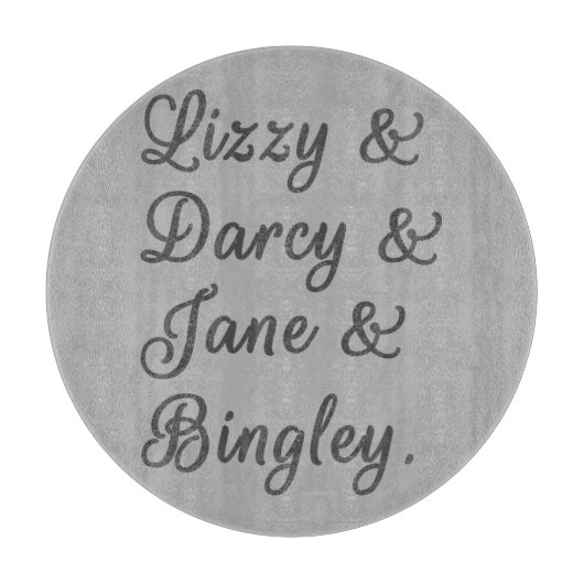 Pride en Prejudice-paren I Snijplank (Voorkant)