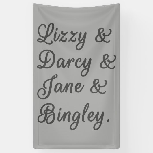 Pride en Prejudice-paren I Spandoek (Verticaal)