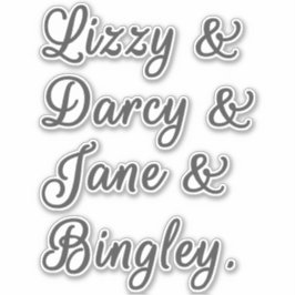 Pride en Prejudice-paren I Sticker