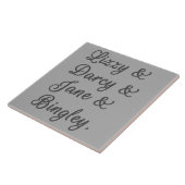 Pride en Prejudice-paren I Tegeltje (Zijkant)