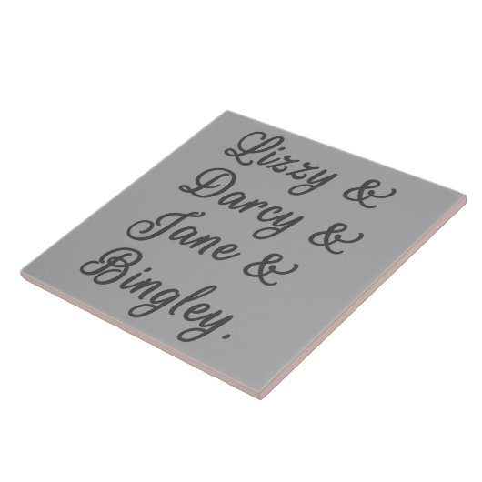 Pride en Prejudice-paren I Tegeltje (Zijkant)