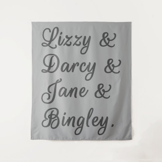 Pride en Prejudice-paren I Wandkleed (Voorkant)