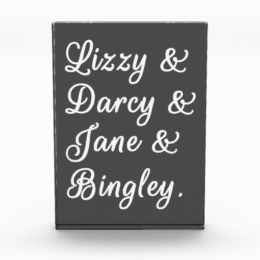 Pride en Prejudice-paren II Fotoblokken (Voorkant)
