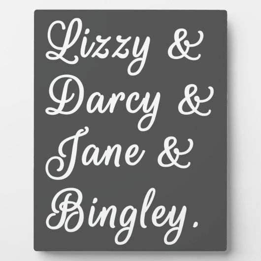 Pride en Prejudice-paren II Fotoplaat (Voorkant)