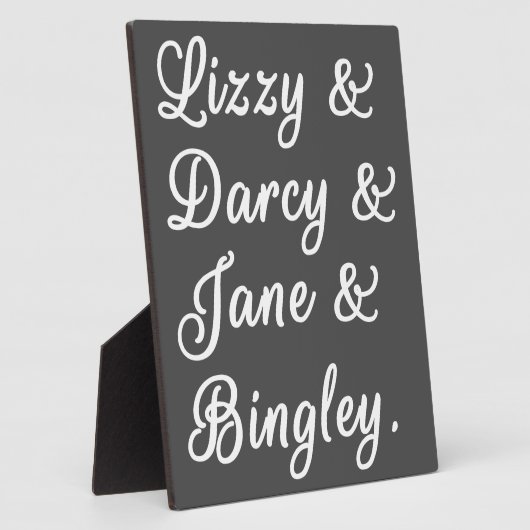 Pride en Prejudice-paren II Fotoplaat (Zijkant)