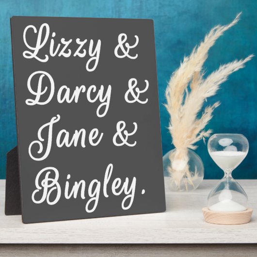 Pride en Prejudice-paren II Fotoplaat (Zijkant)