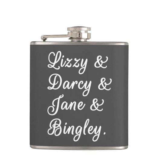 Pride en Prejudice-paren II Heupfles (Voorkant)