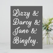 Pride en Prejudice-paren II Kaart (Staand voorkant)