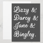 Pride en Prejudice-paren II Kaart (Voorkant / Achterkant)