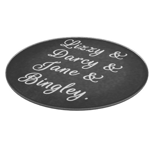 Pride en Prejudice-paren II Snijplank (Hoek)