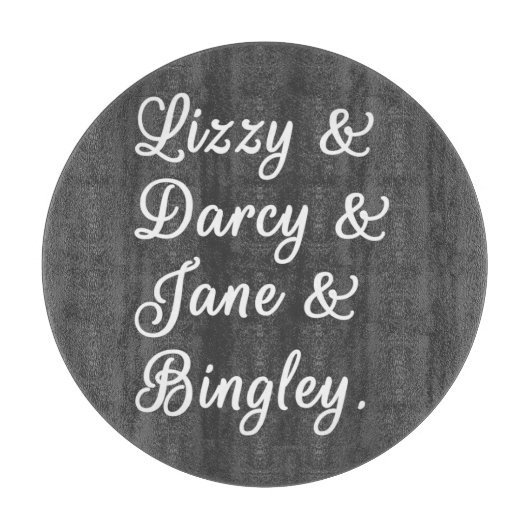 Pride en Prejudice-paren II Snijplank (Voorkant)