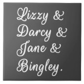 Pride en Prejudice-paren II Tegeltje (Voorkant)