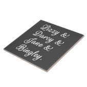 Pride en Prejudice-paren II Tegeltje (Zijkant)