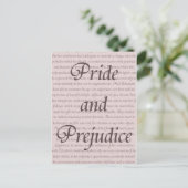 Pride en Prejudice Quote Briefkaart (Staand voorkant)