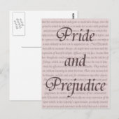 Pride en Prejudice Quote Briefkaart (Voorkant / Achterkant)