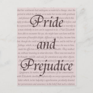 Pride en Prejudice Quote Briefkaart