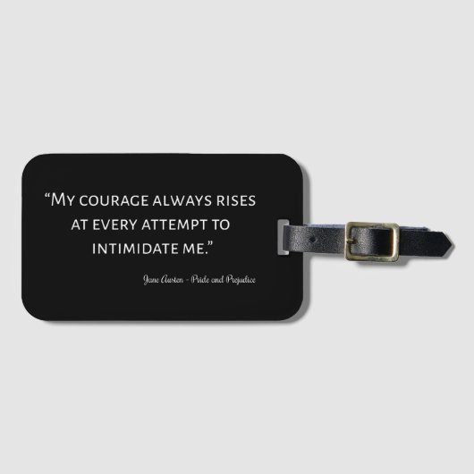Pride en Prejudice Quote I Bagagelabel (Voorkant (horizontaal))