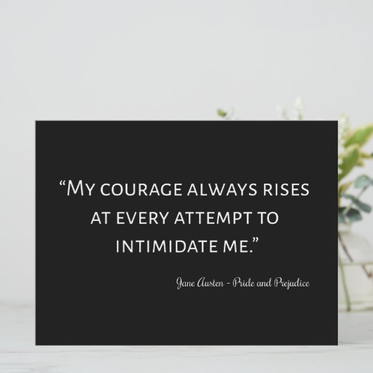 Pride en Prejudice Quote I Kaart (Staand voorkant)