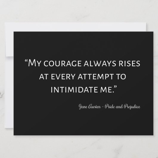 Pride en Prejudice Quote I Kaart (Voorkant)
