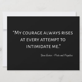 Pride en Prejudice Quote I Kaart