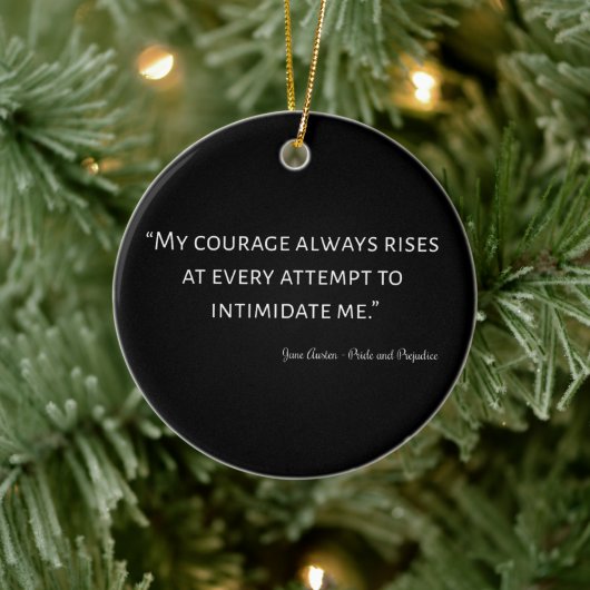 Pride en Prejudice Quote I Keramisch Ornament (Boom)