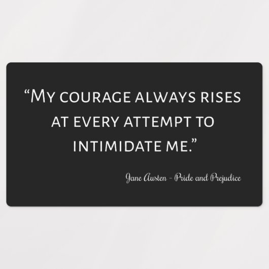 Pride en Prejudice Quote I Labels (Design 1)