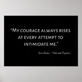 Pride en Prejudice Quote I Poster