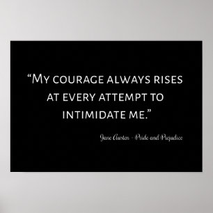 Pride en Prejudice Quote I Poster