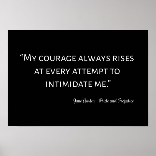 Pride en Prejudice Quote I Poster (Voorkant)