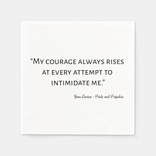 Pride en Prejudice Quote I Servet (Voorkant)
